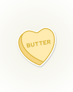 Butter Heart Sticker – Small Premium Vinyl 1.97″ × 2″