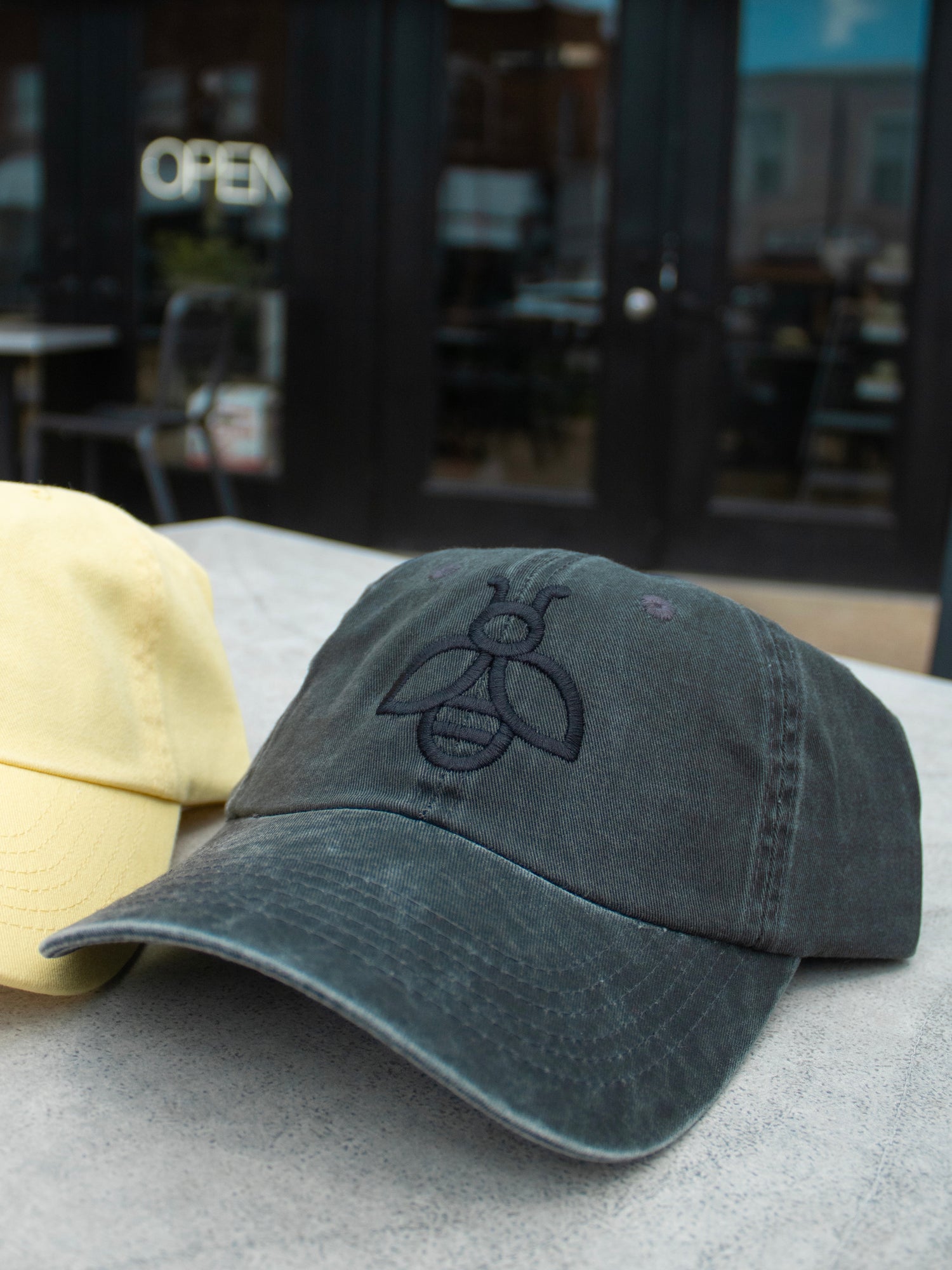 Logo Embroidered Ball Cap - Black on Black