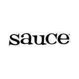 Black 'sauce' logo on a white background