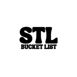 Black text 'STL Bucket List' on a white background